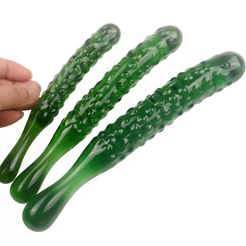蔬菜水晶棍圆头防水脸部全身穴位旋转光滑玻璃棒高硼硅实心按摩棒