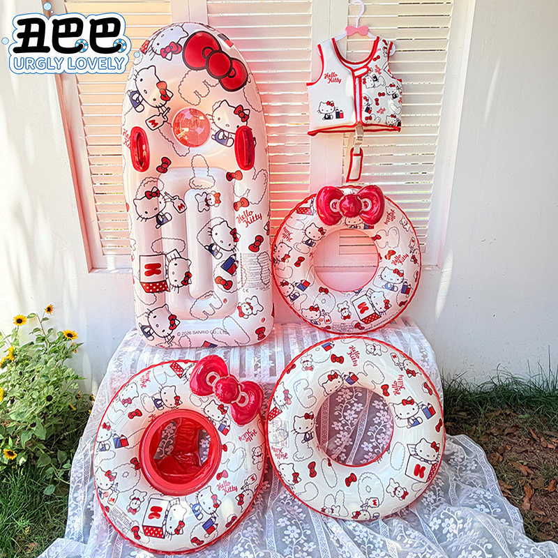 三丽鸥HelloKitty猫游泳圈冲浪板