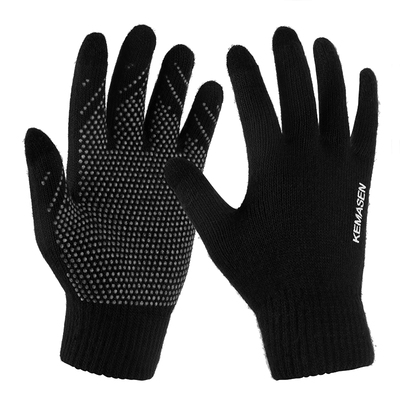 男士加厚绒情侣毛线触屏手套防滑