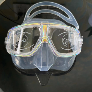 大神款自由潜水面镜专业潜水眼镜极光低容积防水防雾美人鱼游泳镜