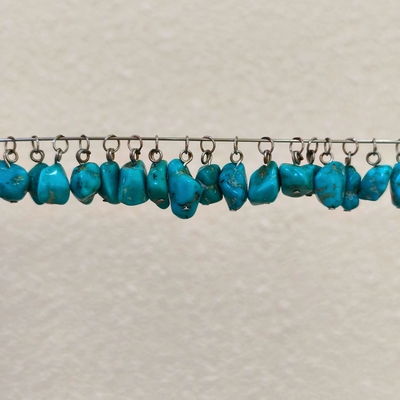 藏式民族风原矿绿松石吊坠小提溜卡子配饰手串搭子随型高瓷无优化