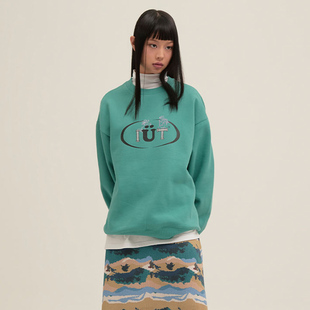 秒发ISTKUNST 21早秋新款个性图案宽松百搭休闲卫衣情侣款韩国