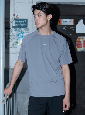 HDEX 25夏季新品基础款速干字母刺绣T恤宽松短袖上衣韩国代购