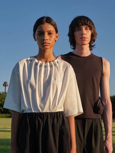 短袖百搭通勤小众项链T恤