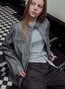 LARTIGENT 25秋新款纯色短款街头休闲飞行员外套韩国代购