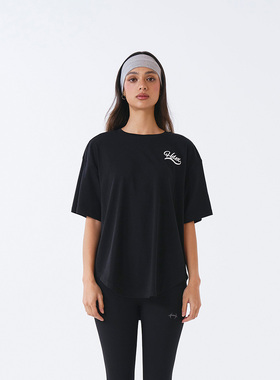 HDEX 25夏季新品宽松基础款纯色圆弧下摆短袖T恤韩国代购