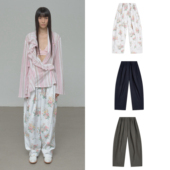 26春松紧腰显瘦弯刀裤 宽松休闲阔腿裤 OPEN 韩国代购