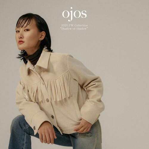ojos古着秒秋季新品代购流苏夹克