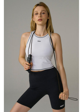 HDEX 26春新品车线短款修身背心纯色百搭运动上衣韩国代购