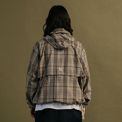 情侣男女款格纹拉链韩国代购夹克