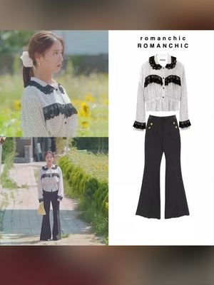 双排扣休闲裤新款微喇女显瘦