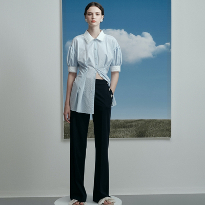 秒发romanchic21春夏短袖衬衫