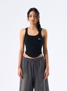 部分现货李惠利同款HDEX 25春夏修身收腰罗纹吊带背心韩国代购