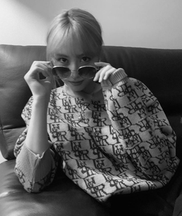 平井桃同款 LUV IS TRUE 21早秋新款复古logo花纹毛衣韩国代购