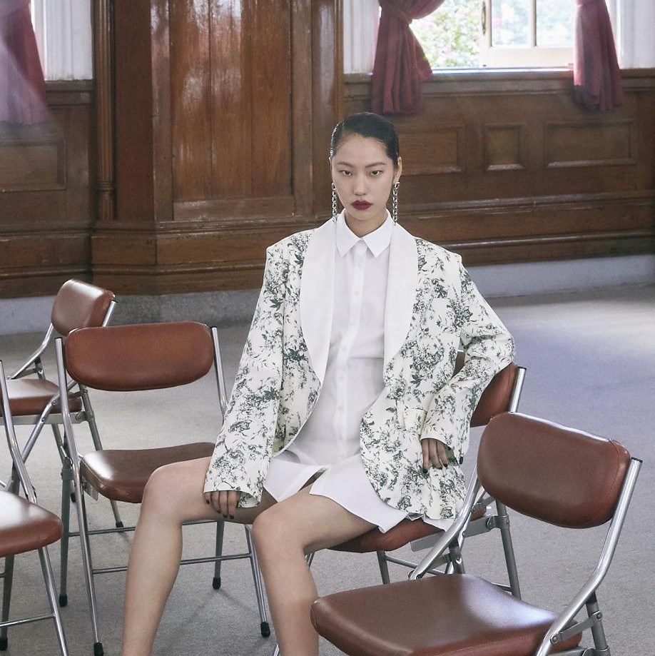 春夏新品碎花西装领YCH21长袖