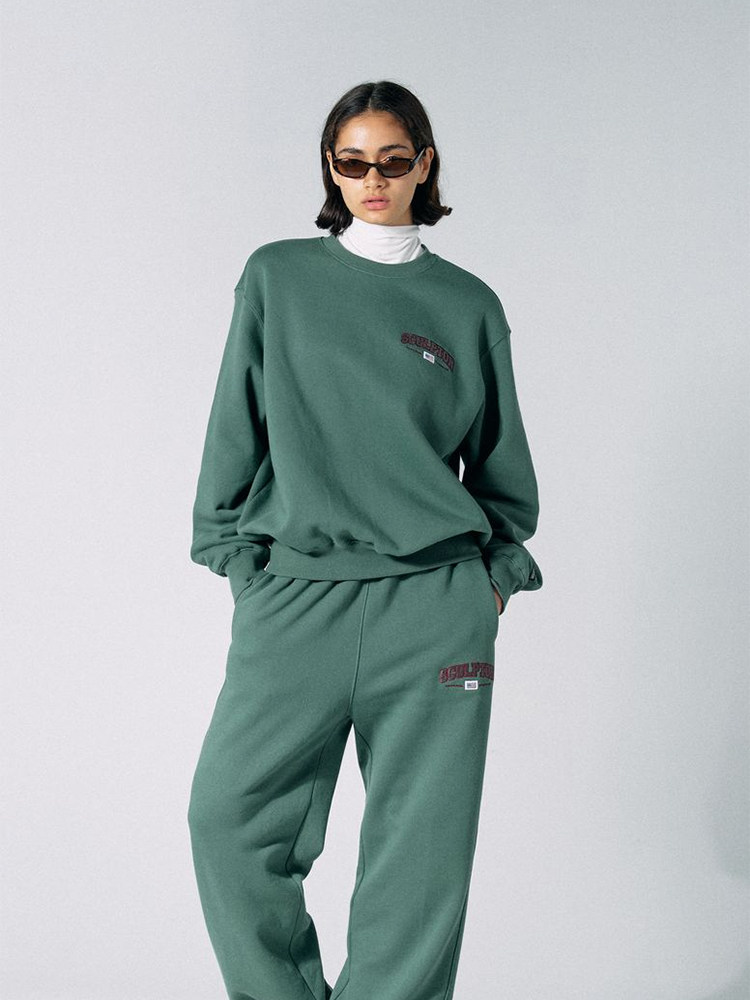 sculptor22秋季新品经典logo圆领套头卫衣美式复古学院风韩国代购