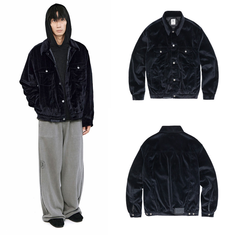 POLYTERU 25秋冬新款纯色丝绒夹克外套韩国代购