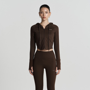 HDEX 25春夏季新品修身鱼骨纹收腰外套简约连帽卫衣韩国代购