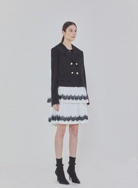 ROMANCHIC 22春夏季新款 小香风拼接气质高贵短款外套 韩国代购