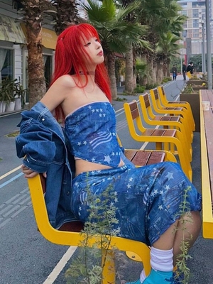 BADEE街头复古辣妹y2k裙子