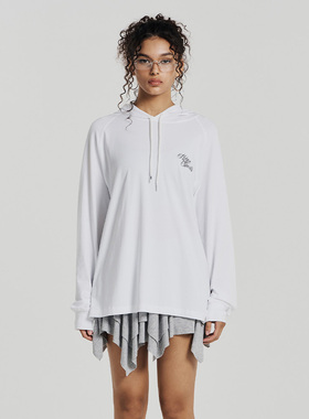 HDEX 25春夏季新品宽松字母印花连帽卫衣休闲上衣韩国代购