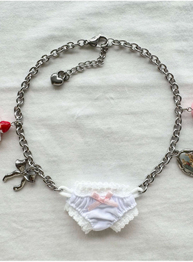 现货MOMENTEL 24春夏新款设计感小众y2k项链复古锁骨链韩国代购