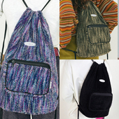 现货 混色双肩包抽绳运动休闲包韩国代购 SCULPTOR 灯芯绒时尚