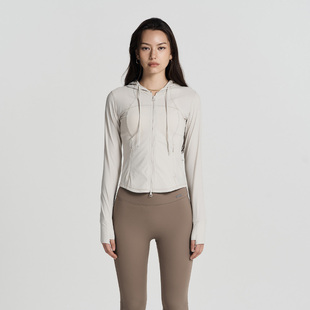 HDEX 25春夏季新品修身鱼骨纹外套简约百搭连帽卫衣韩国代购