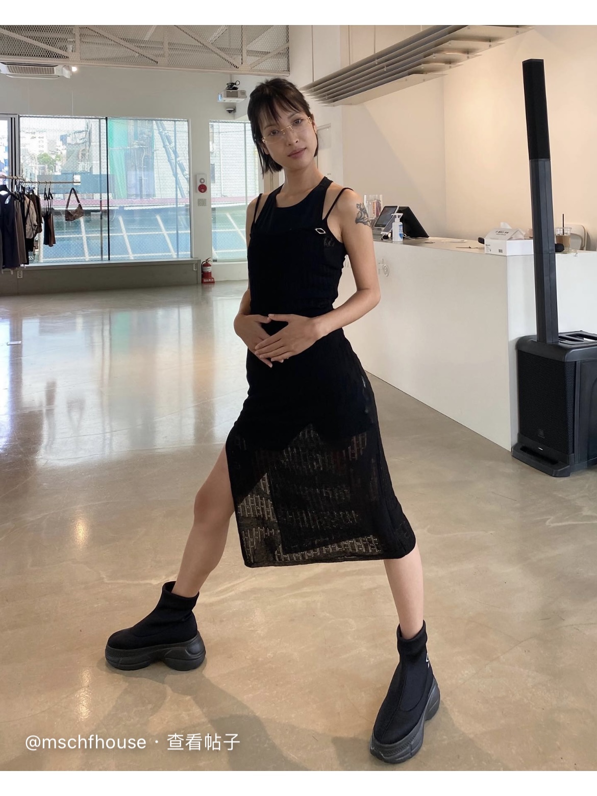 MSCHF薄款针织吊带连衣裙