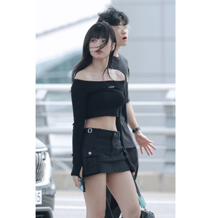 郑雅譞同款PAIN OR PLEASURE 24秋美式工装裙低腰包臀半身裙韩代