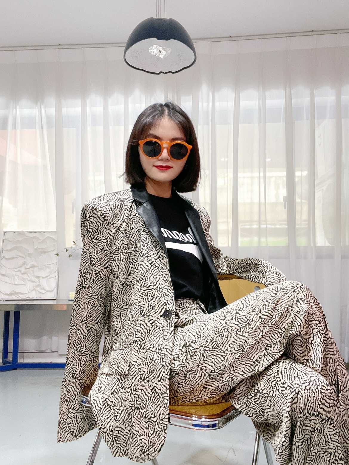 早秋新款宽松廓版一粒YCH21西装