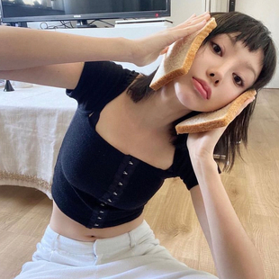 notyourrose 23春简约清纯小清新百搭上衣T恤女韩国正品代购