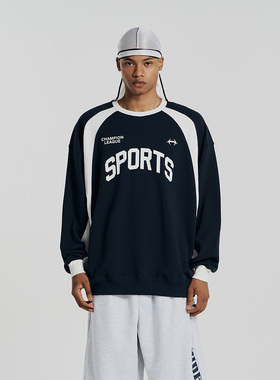 HDEX 25春夏季新品美式复古学院风卫衣宽松百搭上衣韩国代购