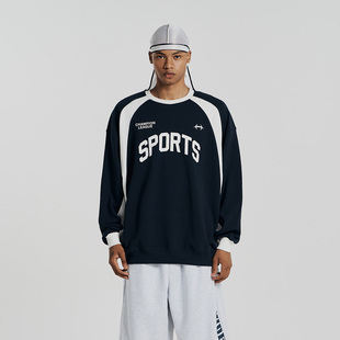 HDEX 25春夏季新品美式复古学院风卫衣宽松百搭上衣韩国代购