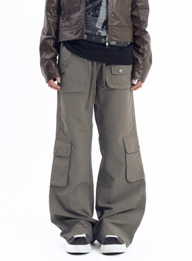 AAKAM 26春新品复古工装喇叭裤街头个性显瘦长裤韩国代购