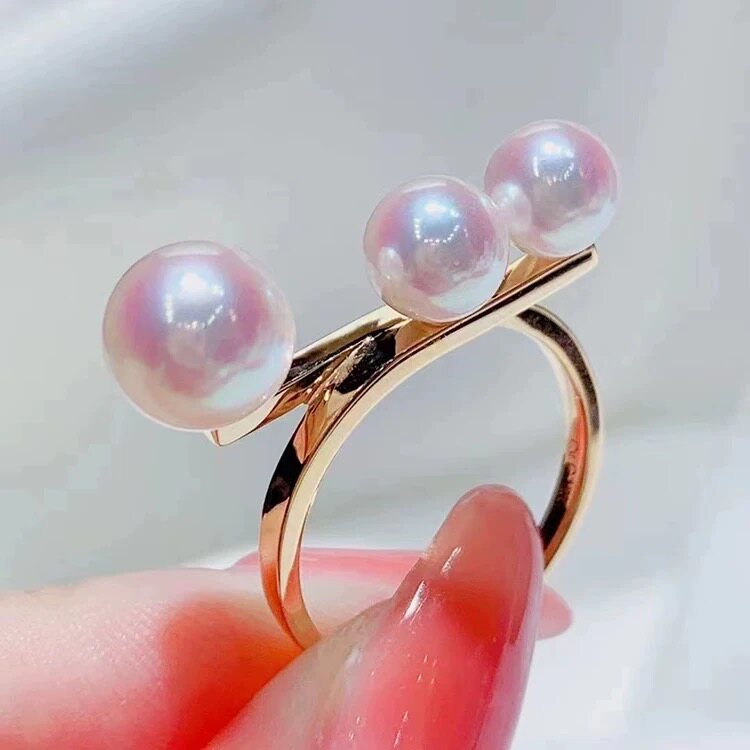 T家同款平衡木戒指女开口设计图片