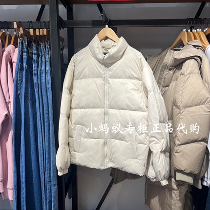 Levis李维斯秋冬新款女士米白色宽松立领羽绒服外套008G5-0000