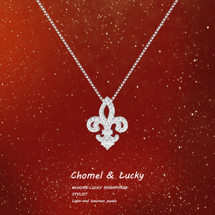 「鸢尾花」s999纯银项链女款 轻奢小众高级感锁骨链送女友生日礼物