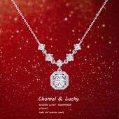 「闪耀方钻」纯银s999小方糖项链女轻奢小众高级感锁骨链生日礼物