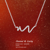 「怦然心动」设计师纯银项链女轻奢小众送闺蜜女友生日情人节礼物