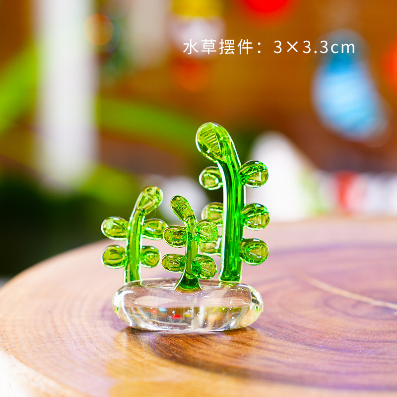marimo治愈系日本卡通夜光玻璃珠幸福海藻球微景观水族鱼缸装饰品