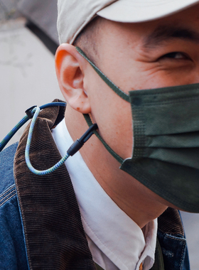 渔夫帽眼镜防丢口罩挂绳挂链户外ins风日本山系cityboy可调节百搭