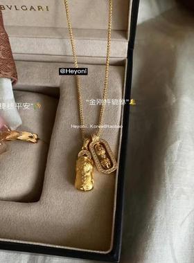 貔貅金刚杵沙金项链可调节国风