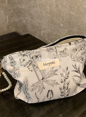 HEYONI韩国高级小众化妆包女大容量简约出游洗漱收纳袋出差便携