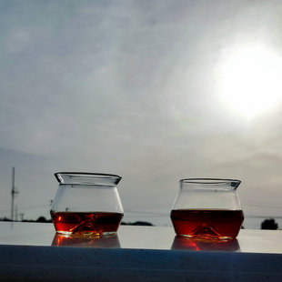 2025新款滴滤杯小众设计透明高颜值玻璃双缘品饮杯咖啡杯意式浓缩