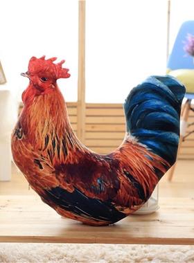 卡通仿真母鸡公鸡抱枕毛绒玩具公仔小鸡玩偶挂件靠垫枕头午睡枕