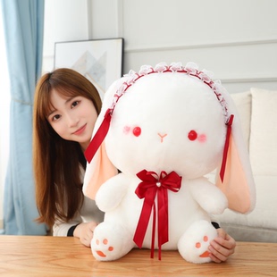 洛丽塔兔子公仔毛绒玩具布娃娃治愈系小白兔抱枕玩偶情人节礼物女