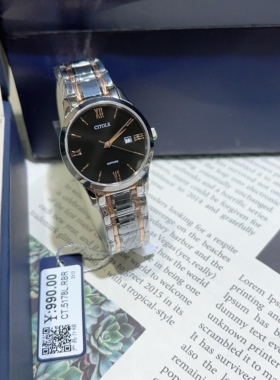 【清仓孤品捡漏】西腾专柜正品间钨钢女士防水单日历腕表5178