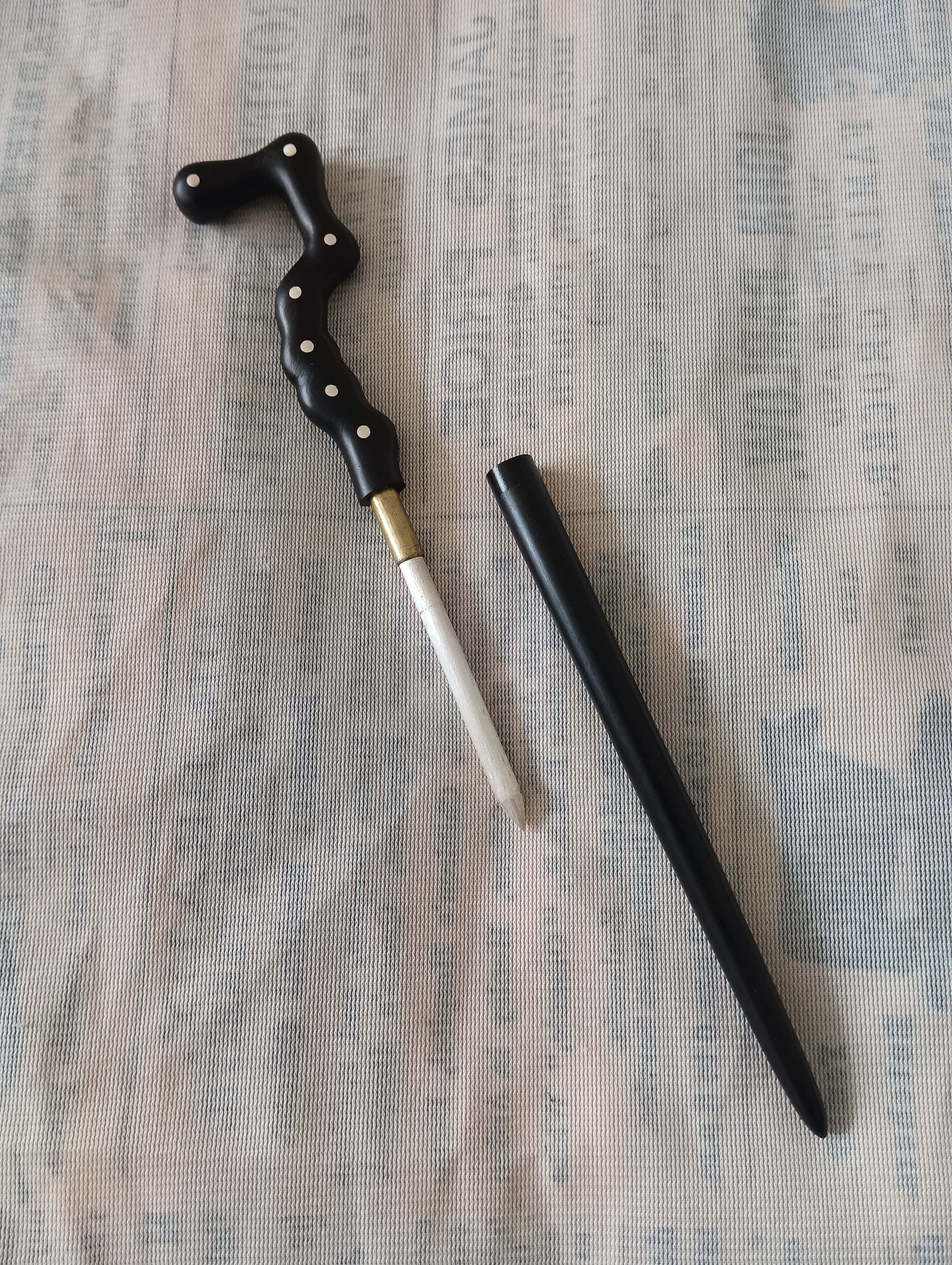 黑檀木藏剑簪手工制作木簪子发簪古风汉服配饰盘发现代日常百搭