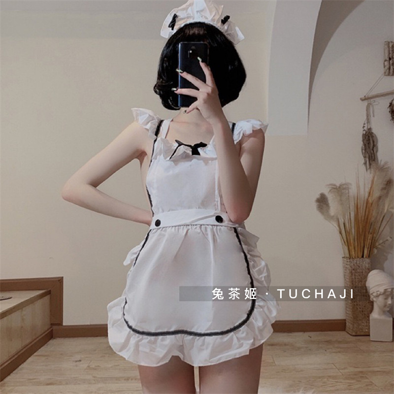桃雾 日系趣情纯欲女仆cos围裙制服性感女佣诱惑睡衣私房套装女用